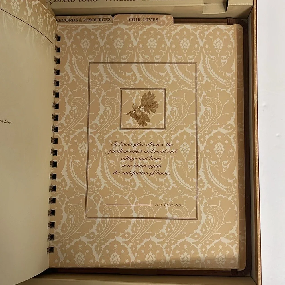 NEW Create Your Own Family Record A‎ Keepsake Journal Italian Leatherette